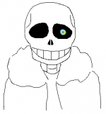 Stylized Sans bust sketch.png